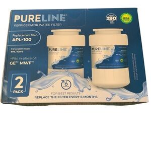 Pureline PL-100 Refrigerator Water Filter (2-Pack) New